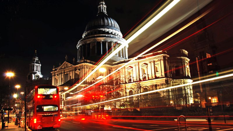 St Paul's Cathedral, London, England, Tourism, Travel, night (horizontal)