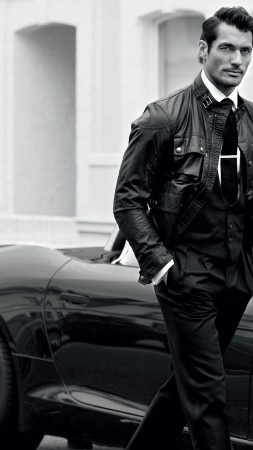 David Gandy, Top Fashion Models 2015, model, London, UK, car, street (vertical)