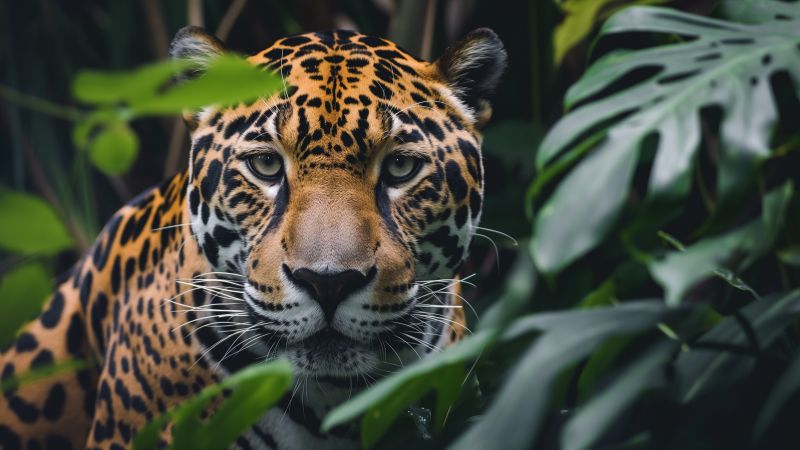 jaguar wallpaper, wild, spotted, background for desktop wallpaper (horizontal)