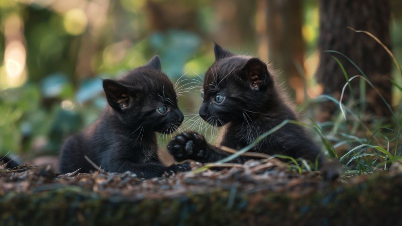 panther wallpaper, feline, cub, background for desktop wallpaper (horizontal)