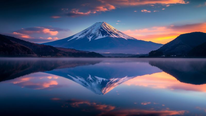 Fuji wallpaper, travel, mountains, background for desktop wallpaper (horizontal)