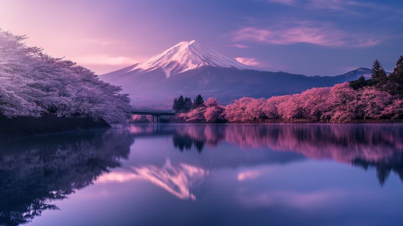 Fuji wallpaper, Japan, HD wallpaper, background for desktop wallpaper (horizontal)