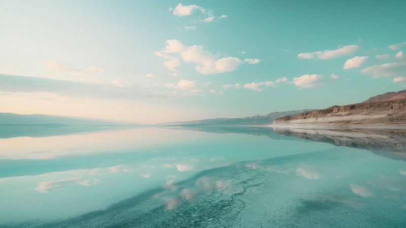 Dead Sea wallpaper, salt crystals, Jordan, background for desktop wallpaper (horizontal)
