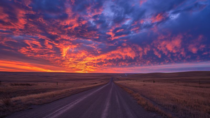 road wallpaper, clouds, nature, background for desktop wallpaper (horizontal)
