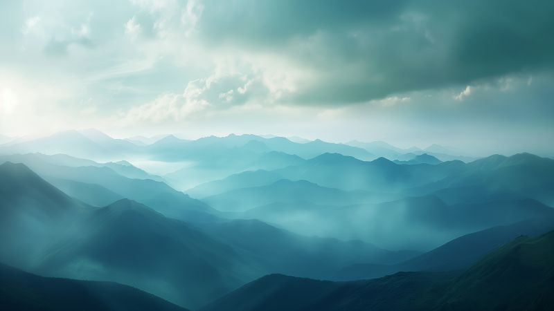 mountains wallpaper, clouds, landscape, background for desktop wallpaper (horizontal)