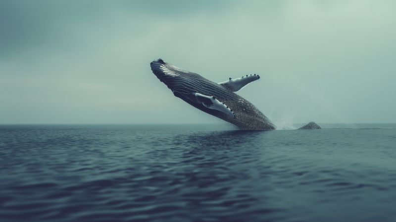 whale wallpaper, 8k, underwater, background for desktop wallpaper (horizontal)