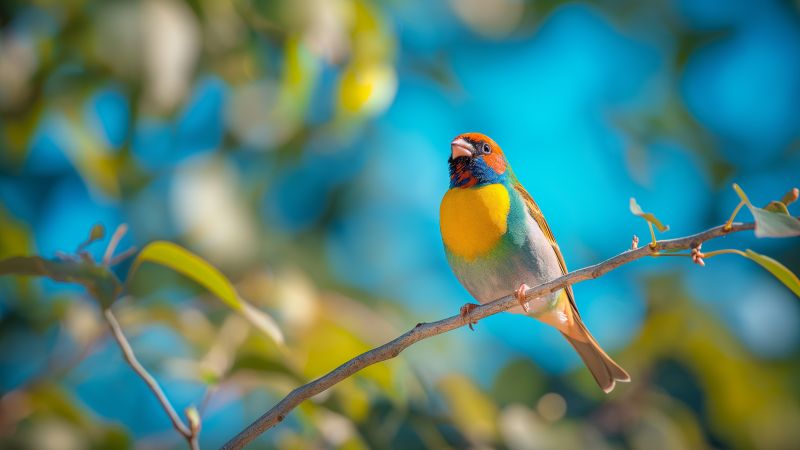Gouldian finch wallpaper, nature, sky, background for desktop wallpaper (horizontal)