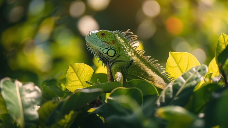 Iguana wallpaper, reptiles, wildlife, background for desktop wallpaper (horizontal)