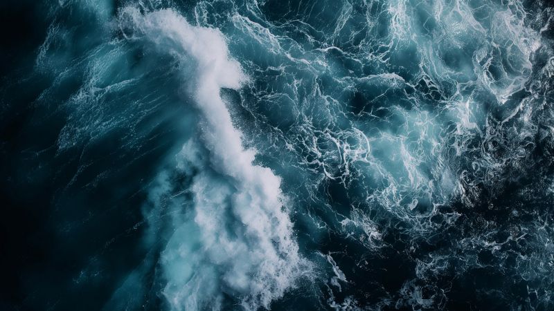 Sea wallpaper, ocean, surf, background for desktop wallpaper (horizontal)