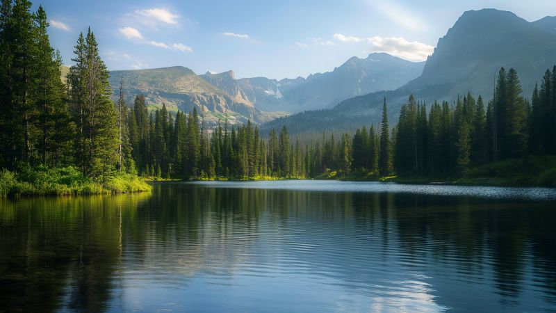 Lake wallpaper, Scenic view, High-definition wallpaper, background for desktop wallpaper (horizontal)