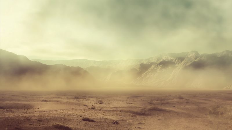 sandstorm wallpaper, mountains, HD wallpaper, background for desktop wallpaper (horizontal)