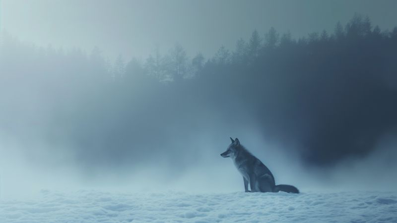 fox wallpaper, snow, cold, background for desktop wallpaper (horizontal)