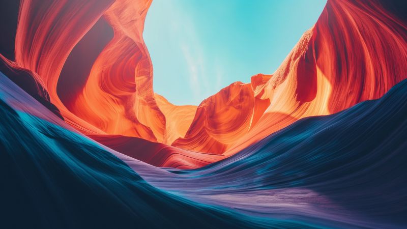 Antelope Canyon wallpaper, Arizona, nature, background for desktop wallpaper (horizontal)