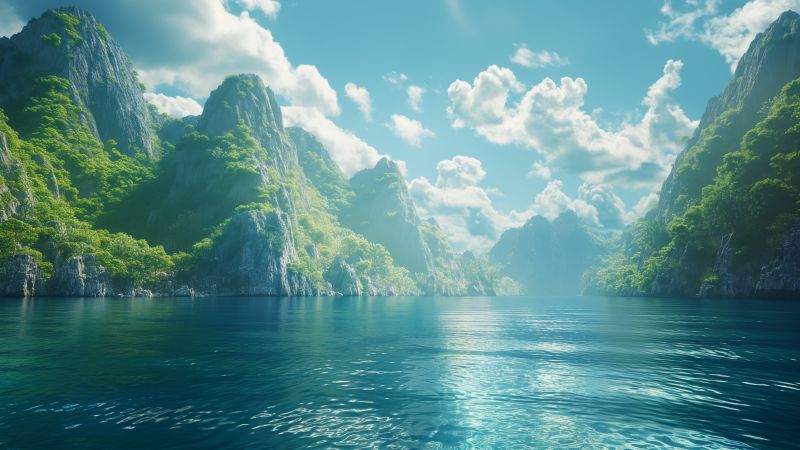 Ha Long Bay wallpaper, breathtaking scenery, natural wonder, background for desktop wallpaper (horizontal)