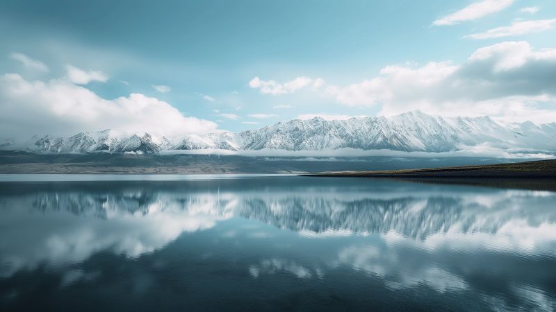 Lake Tekapo wallpaper, 8k, sky, background for desktop wallpaper (horizontal)