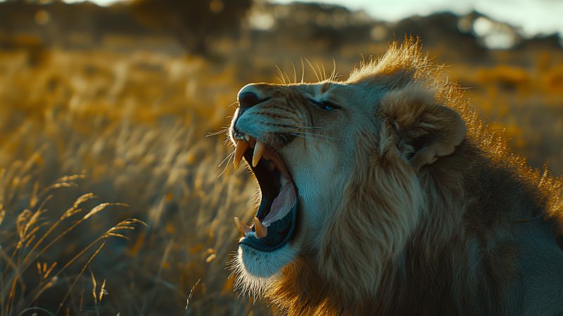 lion wallpaper, majestic, animal kingdom, background for desktop wallpaper (horizontal)