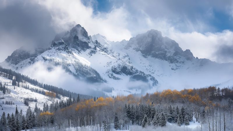 Sneffels wallpaper, mountain range, alpine, background for desktop wallpaper (horizontal)