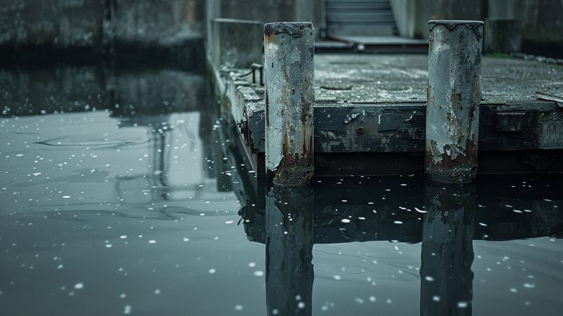 Dock wallpaper, vibrant reflection, high-resolution, background for desktop wallpaper (horizontal)