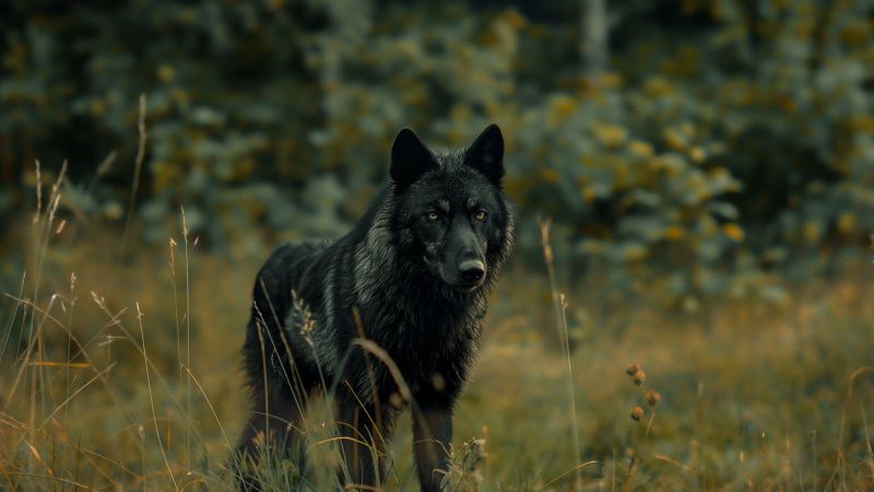 wolf wallpaper, dark wolf, wild animal, background for desktop wallpaper (horizontal)