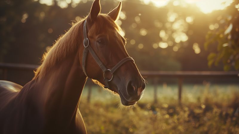 horse wallpaper, 4K resolution, majestic animal, background for desktop wallpaper (horizontal)