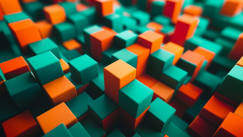 polygon wallpaper, vibrant, blue, background for desktop wallpaper (horizontal)