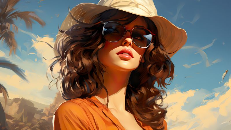 stunning beauty wallpaper, character design, gaming art, background for desktop wallpaper (horizontal)