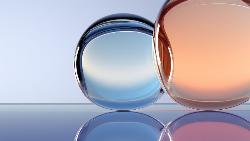 iPhone 15 wallpaper, digital art, glass, background for desktop wallpaper (horizontal)