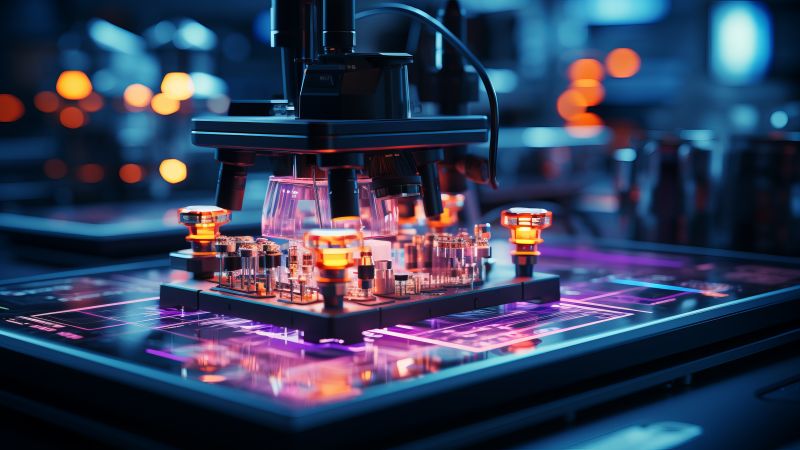 Apple wallpaper, high-tech innovation, advanced technology, background for desktop wallpaper (horizontal)