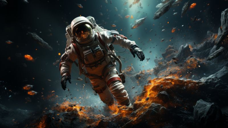 cosmonaut wallpaper, avatar, cosmic, background for desktop wallpaper (horizontal)