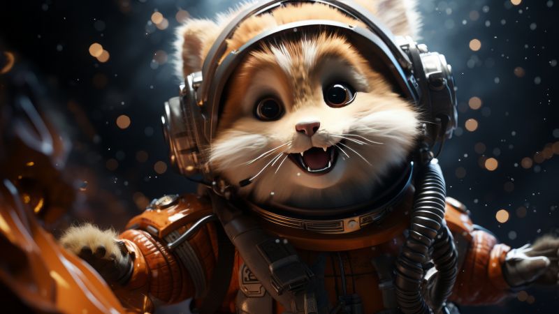 fox wallpaper, space, user avatar, background for desktop wallpaper (horizontal)