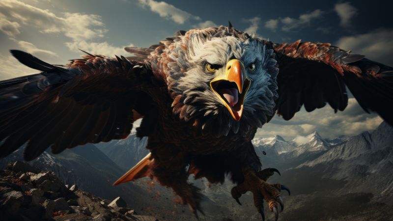 eagle wallpaper, 4k, majestic, background for desktop wallpaper (horizontal)