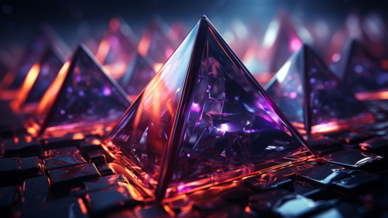 pyramids wallpaper, stained glass, translucent, background for desktop wallpaper (horizontal)