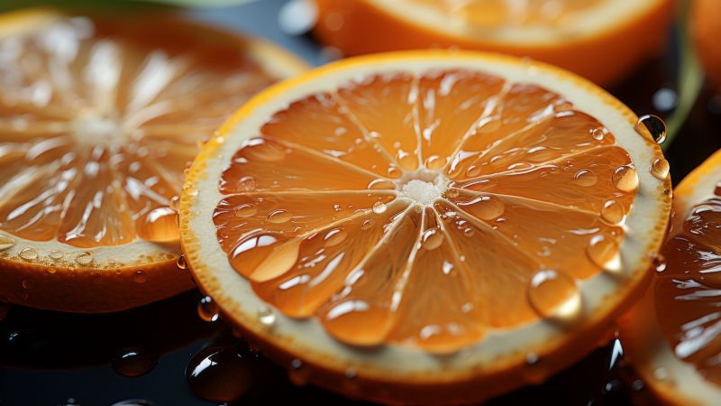 orange wallpaper, citrus, fruit, background for desktop wallpaper (horizontal)