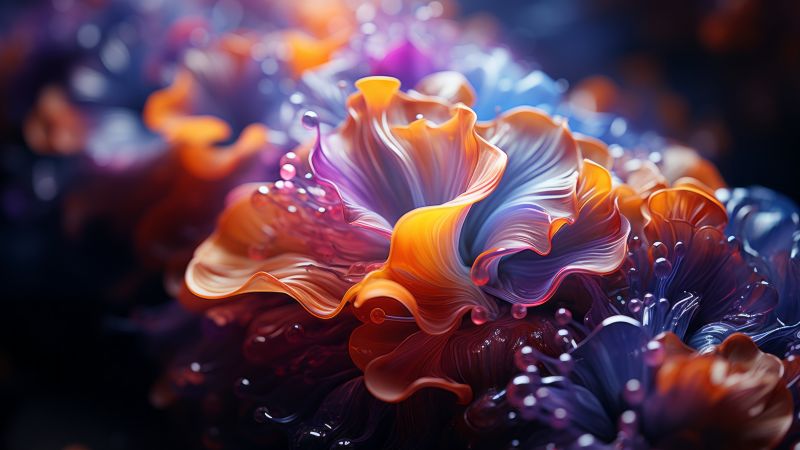 corals wallpaper, spiral, marine, background for desktop wallpaper (horizontal)