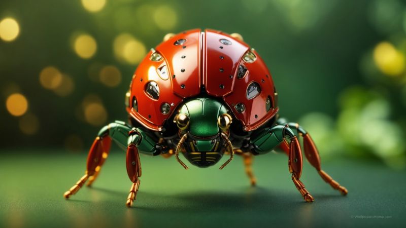 ladybug wallpaper, futuristic, urban, background for desktop wallpaper (horizontal)