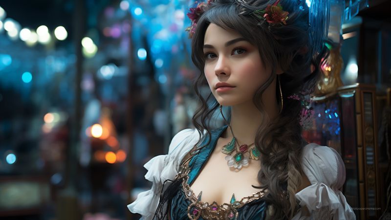 anime girl wallpaper, 5k resolution, stylish outfit, background for desktop wallpaper (horizontal)