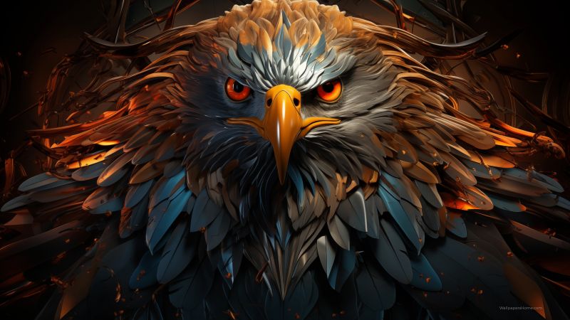 eagle wallpaper, bird of prey, symbol of freedom, background for desktop wallpaper (horizontal)