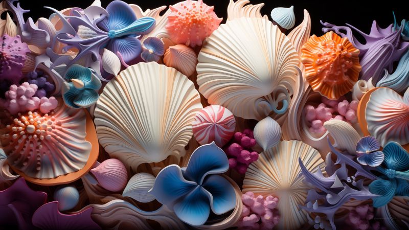 shelves wallpaper, bright, organized, background for desktop wallpaper (horizontal)