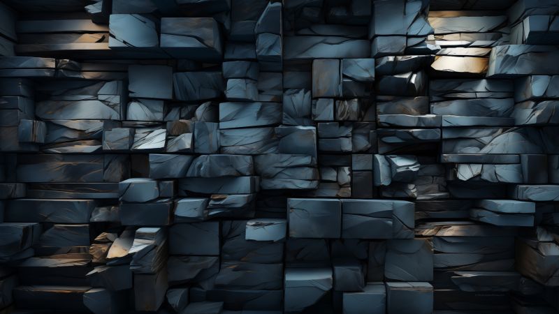 black wallpaper, rocks, boulders, background for desktop wallpaper (horizontal)