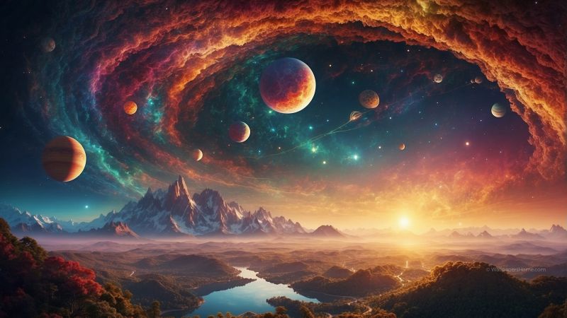 space wallpaper, celestial bodies, cosmic, background for desktop wallpaper (horizontal)