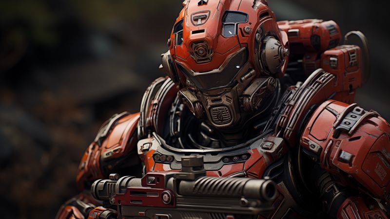 user avatar wallpaper, cyborg, artificial intelligence, background for desktop wallpaper (horizontal)