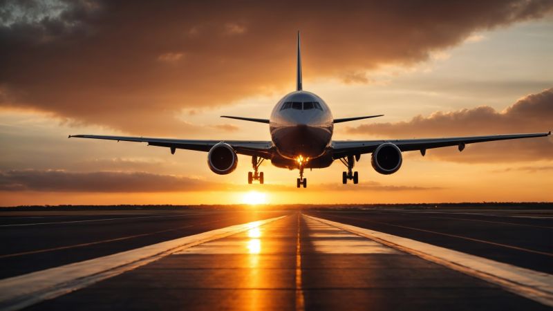 Windows 12 wallpaper, airplane, horizon, background for desktop wallpaper (horizontal)