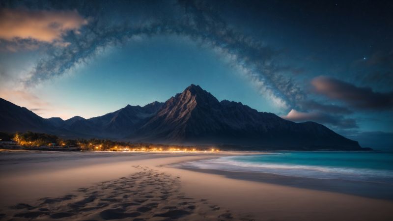 windows 12 wallpaper, stars, twilight, background for desktop wallpaper (horizontal)