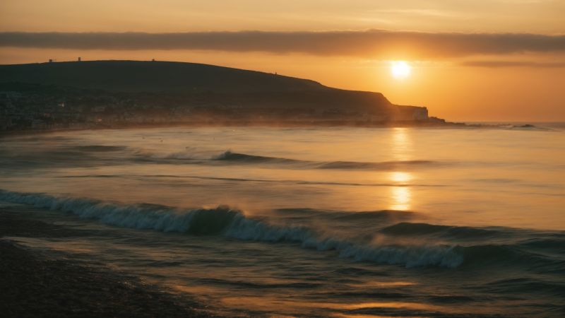 Beach wallpaper, seaside, shore, background for desktop wallpaper (horizontal)