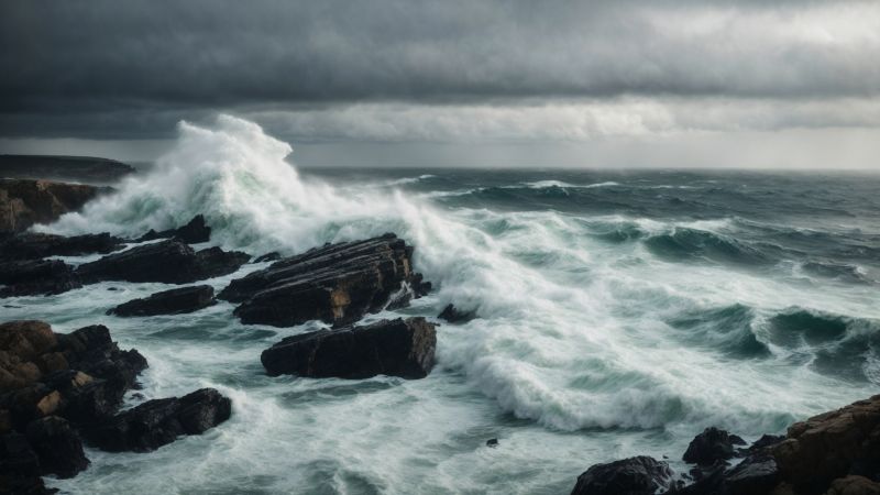 sea wallpaper, coastline, tides, background for desktop wallpaper (horizontal)