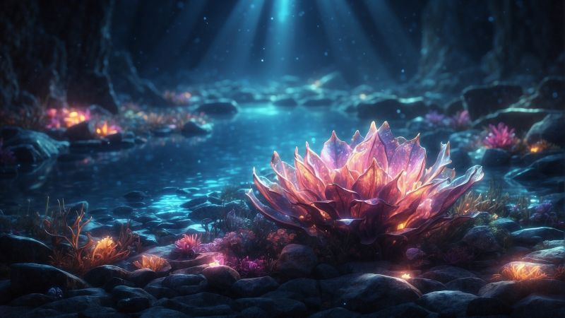 cave wallpaper, coral reefs, ocean corals, background for desktop wallpaper (horizontal)