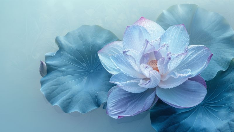 water lily wallpaper, aquatic plant, serene pond, background for desktop wallpaper (horizontal)