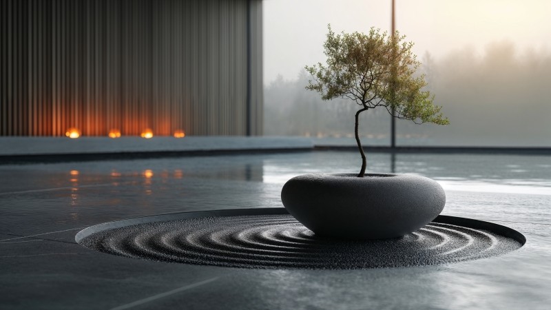 zen wallpaper, interior, calm, background for desktop wallpaper (horizontal)