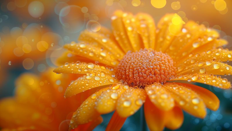 Chamomile wallpaper, daisy-like flowers, natural remedy, background for desktop wallpaper (horizontal)