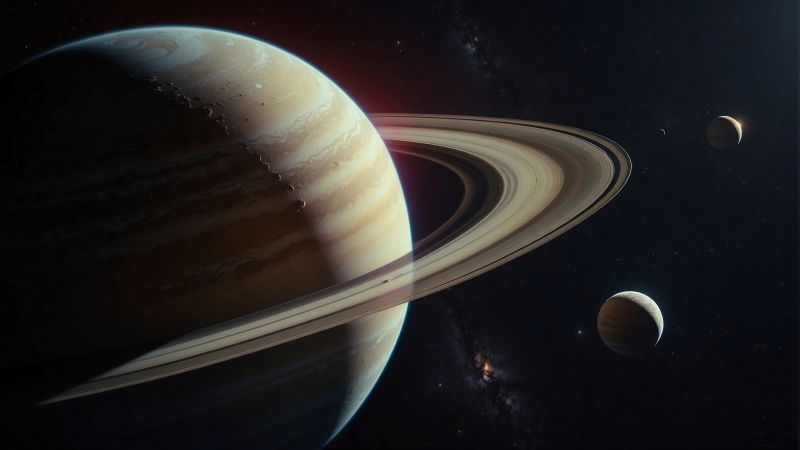 Jupiter wallpaper, solar system, celestial object, background for desktop wallpaper (horizontal)